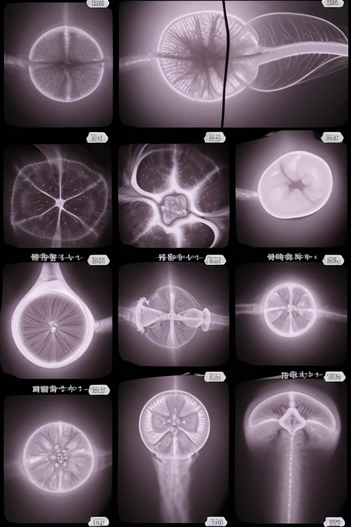 A medical image,X-ray or ultrasound image showing hysterosalpingography,Highlights the flow of contrast media through the uterus and fallopian tubes。