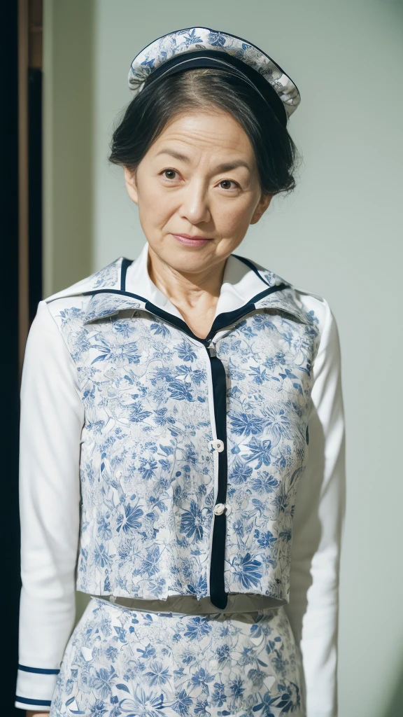 (((Mature cabin attendant in uniform))), Get noticed, ((Fractal Art)), (((masterpiece))), 8K, Clear images, (((alone))), (((Older Japanese Mature))), Pure white background, Natural hairstyle, please lower your arms, gravure, Look forward, ((Elderly mature woman with an old face)), Depict lips accurately,Red lips, Flashy makeup, (((alone))), (((Perfect Anatomy))), Elderly, Pure white background, gravure, Natural upright posture, Look forward, ((Obscene)), From the chest up, Highest quality, Very detailed, Realistic, Very detailed細なスキン, (1 Japanese Mature), (positive), 120 years old, Huge breasts, Mature CA, Glamour, sexy, Pure white skin, Looking at the audience,