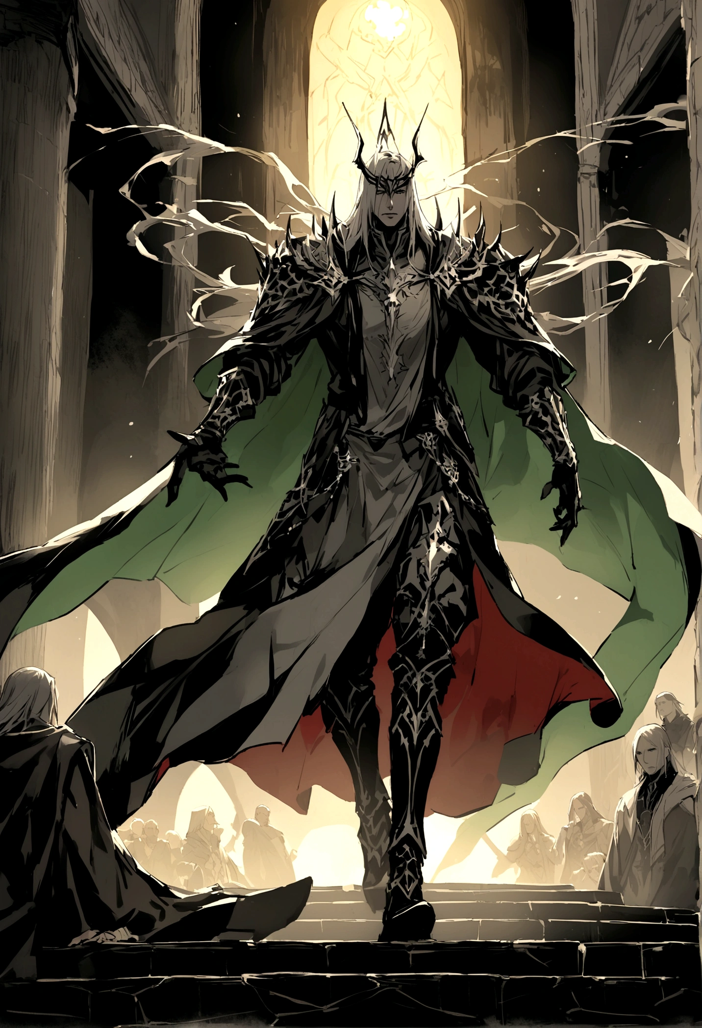 Sheogorath owes his origin to his fellow Daedric Princes, for he was formerly Jyggalag, the Daedric Prince of Order. In times beyond memory, Jyggalag had vastly grown in power, and his influence spread across the seas of Oblivion. The other Daedric princes grew jealous and fearful and cursed Jyggalag to live as Sheogorath, the incarnation of the thing he hated most.