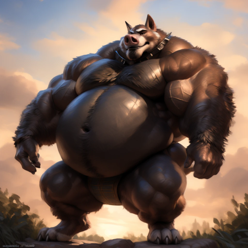 Zootopia Pig Shonen Anime style, full body image, Casual, neighborhood style, big obese Kid (very Hairy), in Zootopia toga clothes, He is a huge obese Sumo in huge obese weight gain process, detailed face, detailed eyes, detailed nose, defined face, big belly, high resolution settings, settings to fix face, high resolution settings, face fix settings, Whismical model, detailed eyes, detailed hands solo Balto, solo, Musculoso, venas, Cintura delgada, hombros grandes, Heracles culturista, estirándose hacia arriba, (espacio vacío), blanco, enfoque masculino, torso abierto, body Pelo, músculos abdominales detallados, (collar rúnico), esclerótica amarilla, Pelo, por zackary911, por zaush, foxovh, por averi, boris vallejo, músculos de Frank Zane y Arnold Schwarzenegger, por Kenket, bonifasko, Rosa Tran, ruan jia, Boris Vallejo, (by personalami:0.5), (sombreado suave), 4k, nada, ojos detallados