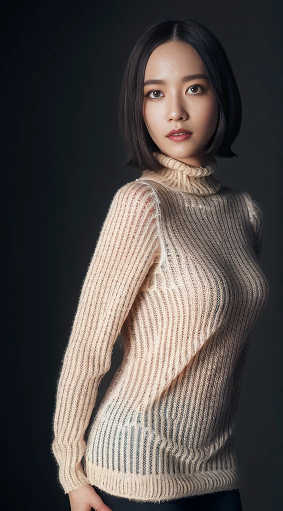 8K images like、Highest quality、masterpiece、Realistic、Realistic、Realistic、Ultra-high resolution、Ray Tracing、Virgin Killer Sweater、Short Hair