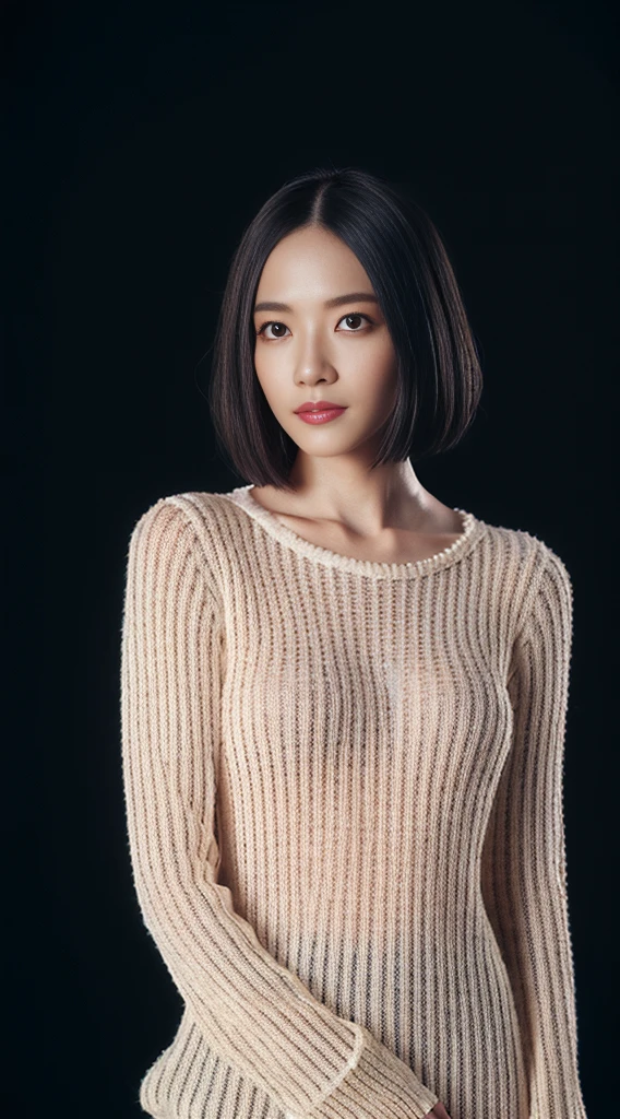 8K images like、Highest quality、masterpiece、Realistic、Realistic、Realistic、Ultra-high resolution、Ray Tracing、Virgin Killer Sweater、Short Hair