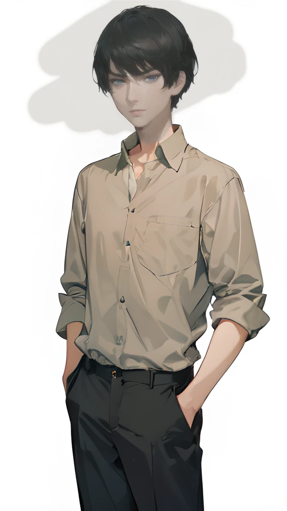 a man with steel blue eyes, short black hair, sharp gaze, rugged man, short hair, (best quality,4k,8k,highres,masterpiece:1.2),ultra-detailed,(realistic,photorealistic,photo-realistic:1.37),portrait,chiaroscuro lighting,dramatic lighting,dramatic pose,serious expression