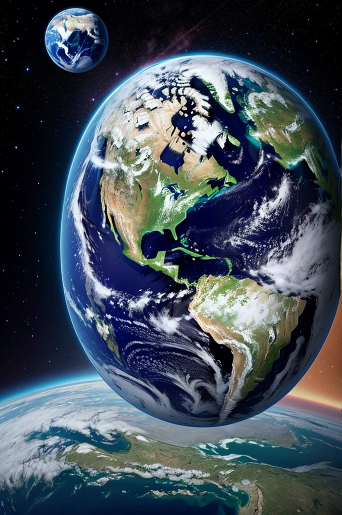 Image of the Earth's poles melting