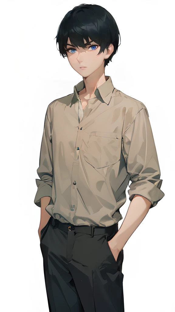 a man with steel blue eyes, short black hair, sharp gaze, rugged man, short hair, (best quality,4k,8k,highres,masterpiece:1.2),ultra-detailed,(realistic,photorealistic,photo-realistic:1.37),portrait,chiaroscuro lighting,dramatic lighting,dramatic pose,serious expression