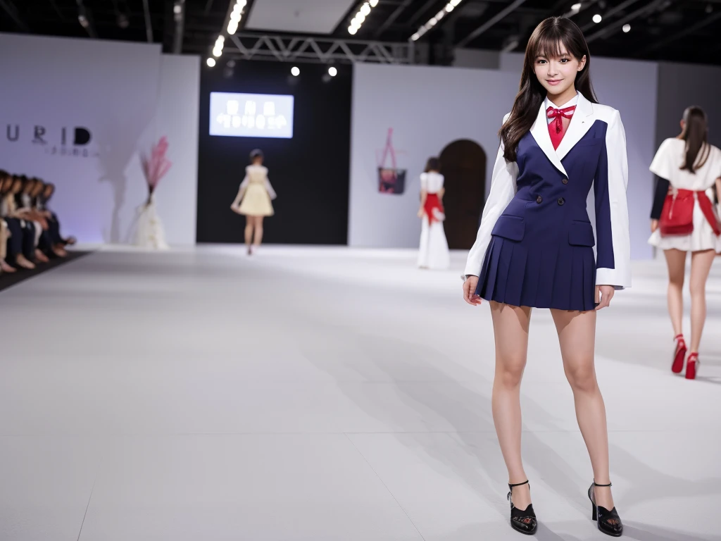 An extremely beautiful Japanese high school girl race queen who highlights her beautiful legs、She was photographed walking down the runway at a fashion show wearing Umbra&#39;s new underwear.、She is an eternal idol who combines a clean look with modern charm.。 She creates such beauty。 She feels her own warmth。 She creates a warm atmosphere。 We create beauty。 That&#39;s what I want to say。 In her full body photo、The figure features porcelain-like skin and golden hair that radiates a soft glow.。 This is probably、It captured the essence of her timeless charm.、This is the best shot ever.。 Each straight line and curve is carefully expressed.、Breathtakingly beautiful with impeccable detail。 This piece perfectly captures her timeless beauty.。 Divine Proportions、Sharp focus、Full-body photo taken by Kishin Shinoyama、high quality、High resolution、Detailed Background

