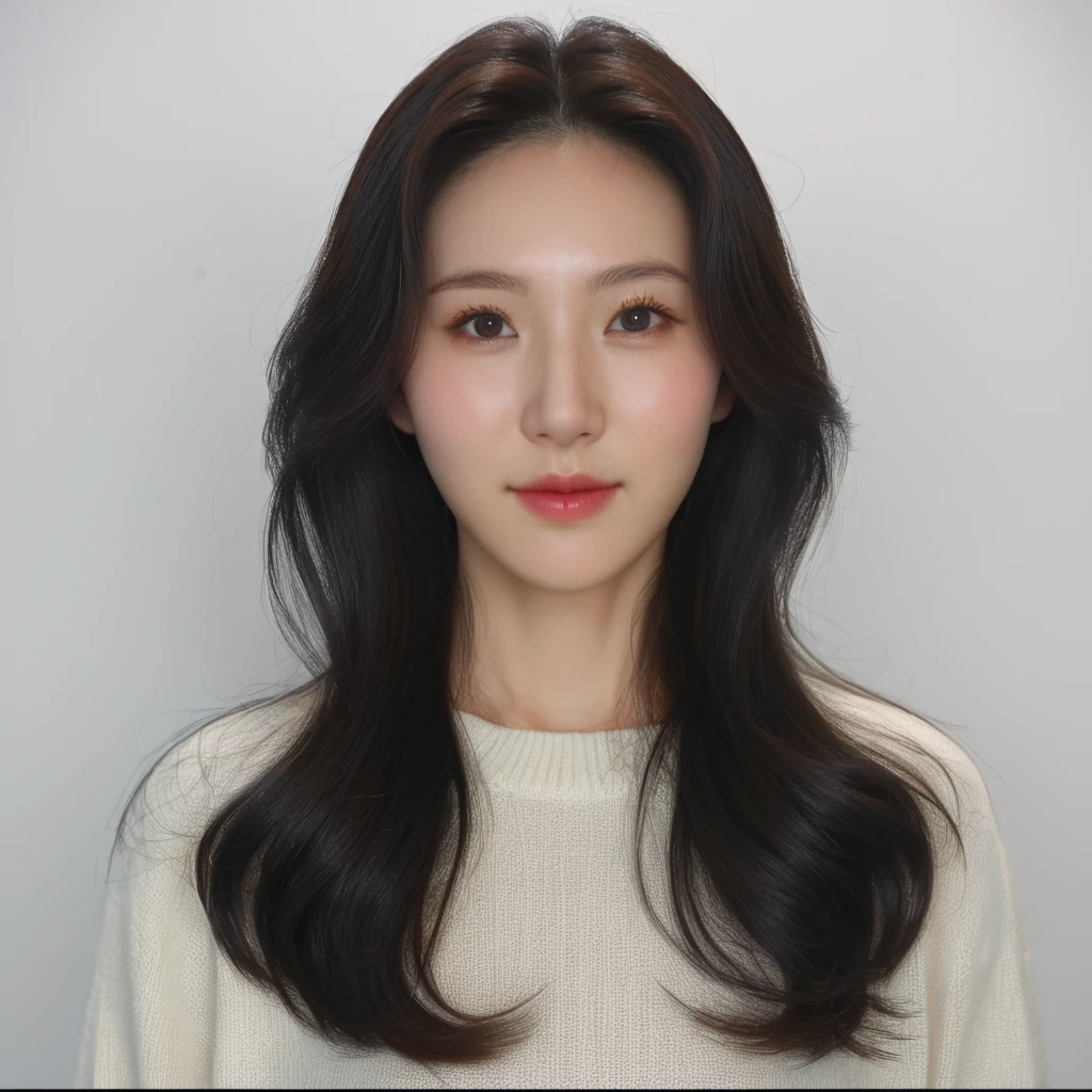 Best Quality, 8k, Masterpiece, (Portrait: 1.3), (photo realistic:1.4), (hyper realistic:1.4), Sharp Focus, looking at viewer, (smoother lighting:1.1), (increase cinematic lighting quality:0.9), realistic lighting, backlighting, light on face, ray trace, (brightening light:1.2), (Increase quality:1.4), sharp detail, (best quality real texture skin:1.4), finely detailed eyes, black_eyes, finely detailed face, 25 year old Korean woman