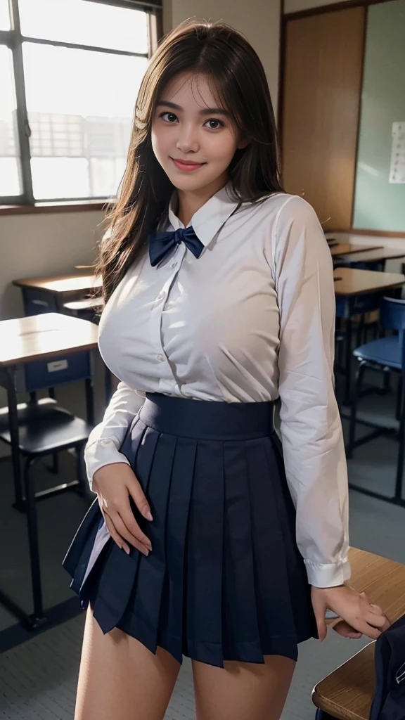 ((japanse beatiful girl:1.3)) ((school uniforms:1.4)) ((panty shot:1.5)) ((high school)),((dark blue skirt:1.3)) ((in the class room:1.3)) ((thin_fabric:1.4)) ((random sexy pose:1.3)) ((sweaty:1.5))((face is flushed:1.4)) ((big breasts:1.4)) ((close-up:1.2)) best quality,masterpiece,ultra high res,(photorealistic:1.4),raw photo,(Authentic skin texture:1.3),(film grain:1.3),panorama,character portrait,very wide shot,narrow waist,cowboy shot,(in the dark, deep shadow, low key, cold light,) night,(()),streaming tears,,dust,Tyndall effect,(expression),1girl,beautiful detailed eyes and face,white jabot,brown eyes,((brown hair:1.2)) ((full body:1.3)) ((smile:1.3)) round ass view back