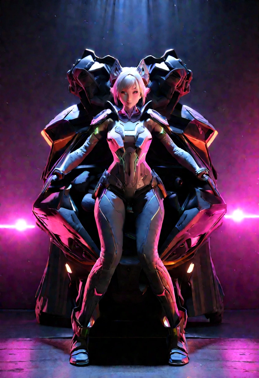 ((best quality)), ((masterpiece)),3d, ((Full body image of a beautiful cyberpunk woman)),HDR (high dynamic range),ray tracing,NVIDIA RTX,super resolution,unreal 5,PBR texturing,After treatment,Anisotropic filtering,depth of field,Maximum clarity and clarity,multilayer texture,Albedo and specular maps,surface shading,Accurate simulation of light-material interactions,perfect proportions,octane rendering,two tone lighting,wide aperture,low iso,white balance,rule of thirds, overwatch,