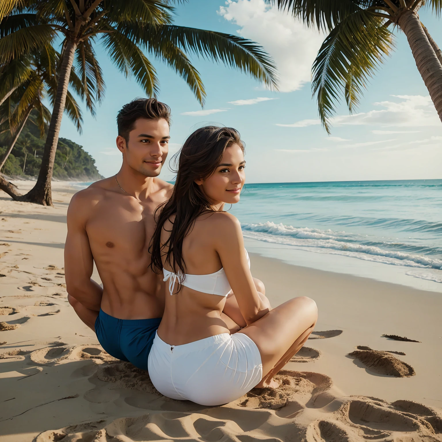 A couple on beach
