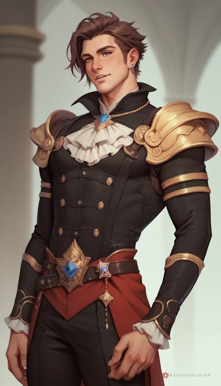 best quality, masterpiece, final fantasy 8, cosplay, squall leonhart, seifer almasy, wearing SEED uniform, sexy, gay, homoerotic, best view, perfect fingers, no watermark, no logo, no signature