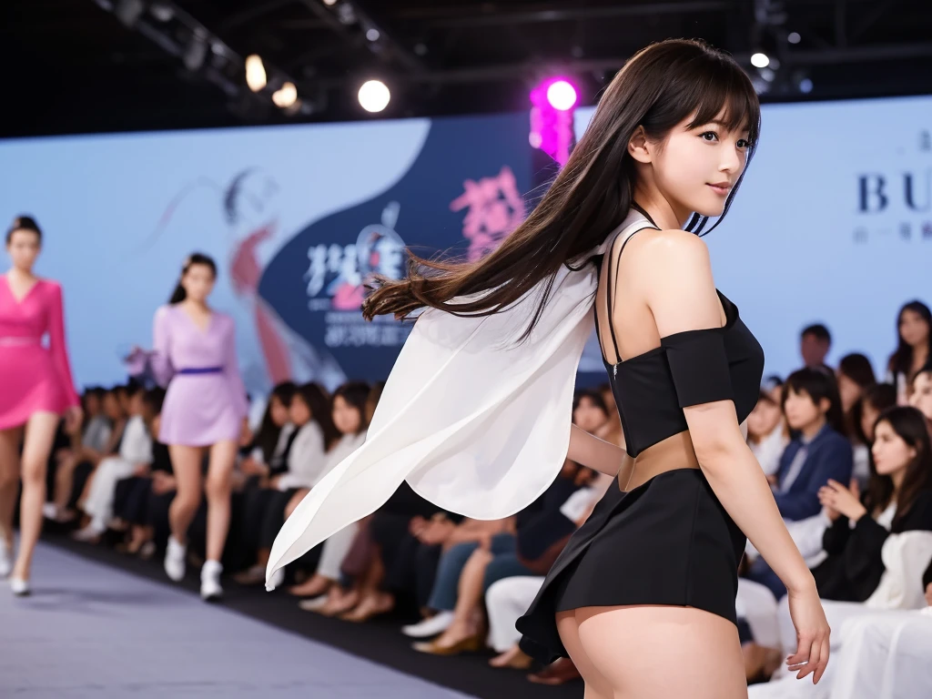 An extremely beautiful Japanese high school girl race queen who highlights her beautiful legs、She was photographed walking down the runway at a fashion show wearing Umbra's new underwear.、She is an eternal idol who combines a clean look with modern charm.。 She creates such beauty。 She feels her own warmth。 She creates a warm atmosphere。 We create beauty。 That's what I want to say。 In her full body photo、The figure features porcelain-like skin and golden hair that radiates a soft glow.。 This is probably、It captured the essence of her timeless charm.、This is the best shot ever.。 Each straight line and curve is carefully expressed.、Breathtakingly beautiful with impeccable detail。 This piece perfectly captures her timeless beauty.。 Divine Proportions、Sharp focus、Full-body photo taken by Kishin Shinoyama、high quality、High resolution、Detailed Background