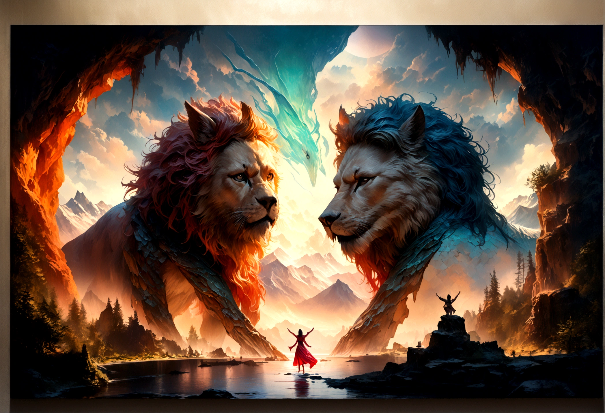 a bunch of muppet animals howling at the sunrise on an alien world, bizarre jungle, mountain top, lovely, high fantasy, extremely detailed, cinematic, dramatic lighting, vibrant colors, surreal, fantastical, (best quality,4k,8k,highres,masterpiece:1.2),ultra-detailed,(realistic,photorealistic,photo-realistic:1.37)