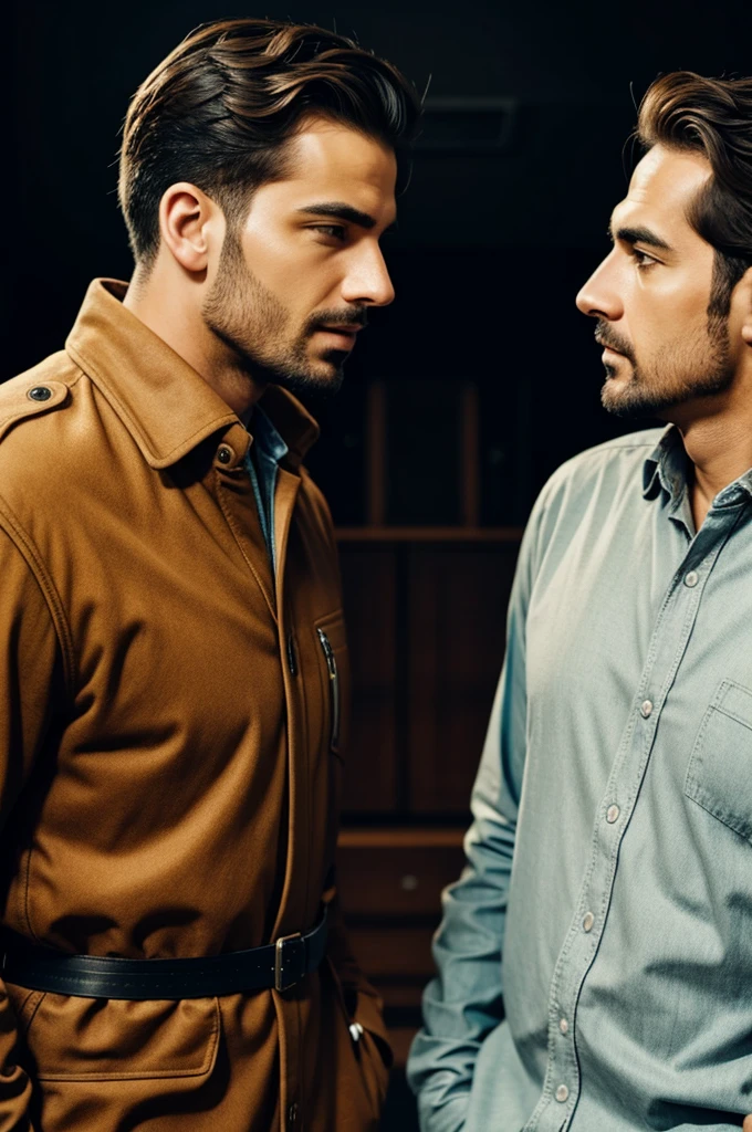 2 men talking