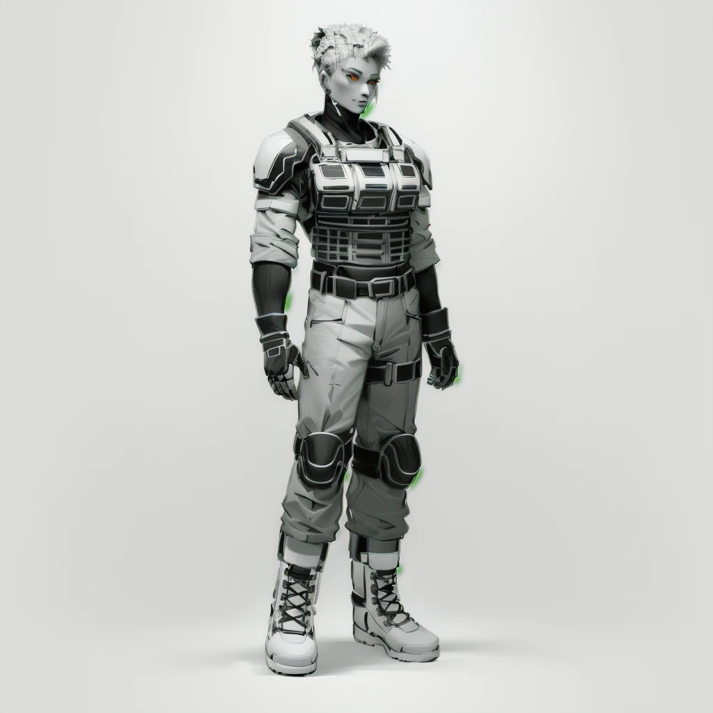 Enhance render style, grey color scheme, monochrome