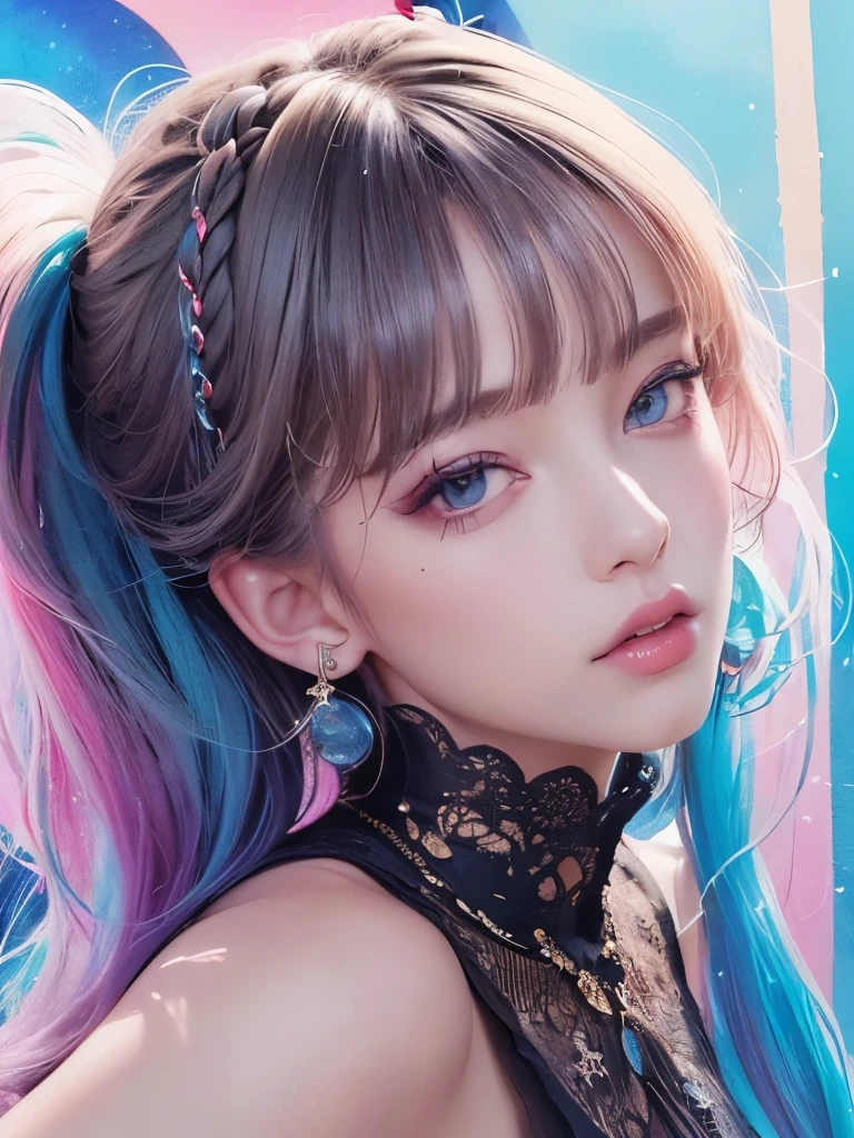 Nice style、(((stylishなファッション))), 8K quality、Intense watercolor, detailedな水彩アート, Watercolor splash, Surreal, Avant-garde pop art, Beautiful and expressive paintings, Beautiful artwork illustration, Very colorful tones, wonderful, Cool Beauty, Highest quality、Official Art, Vector art, stylish design, (((The most beautiful boy))), (((Highest quality))), High resolution, ((detailed)), (((Doodle Art)), ((masterpiece)), ((Super detailed)), (((stylish))),(((artistic hairstyle)))(((Genderless)))