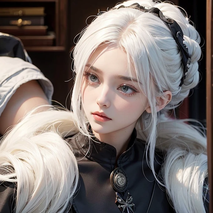 women kidnapped，bundle（（Perfect female image）），white hair，Tortoiseshell binding