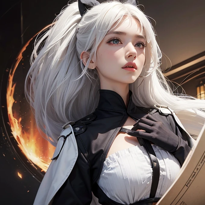 women kidnapped,bundle((Perfect female image)),white hair,Tortoiseshell binding