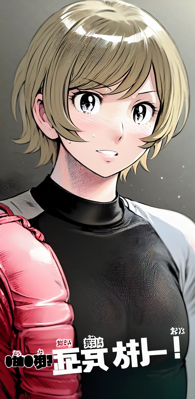 、(masterpiece、Highest quality)、Highest quality, Ultra-high resolution, (((masterpiece))), alone, Sweat、Big eyes,Show Viewer,
blonde,(short hair:1.2),
(Baseball uniforms:1.2), (Highest quality:1.3),One Girl,turtleneck、Black undershirt、School grounds