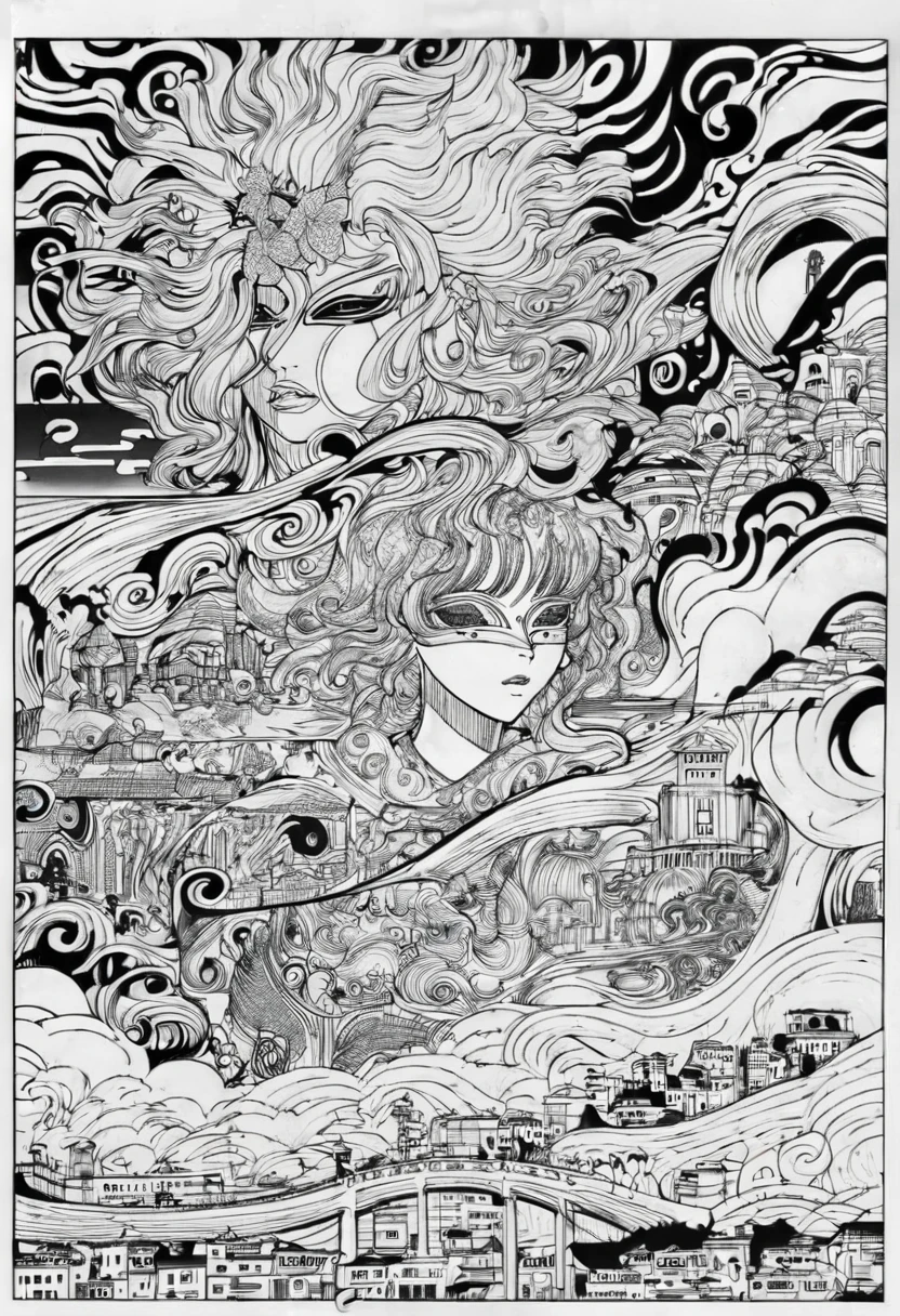 (Anime line drawing:1.5)，(Black and White:1.45)，Minimalism，(Line Art:1.6)，sketch，charcoal drawing，mask，flower,Illustration in surreal art style，surreal dream，Dubrec style,(Multiple Exposure：1.8),art for Coloring Book page, 全White背景, Use only contours, Line Art, Coloring Book, clean Line Art,令人惊叹的White墨水Coloring Book页异想天开的壮丽 , White , (((((纯White背景))))), monochrome, Pure black and white, Draw clear lines, 最高品质的成人Coloring Book风格, Modern anime style, Illustration in homage to Artgerm&#39;Iconic style, Alex Brillot, and Charlie Bovoort, 以数字涂鸦Line Art风格创建, Vector clear line drawing in ink, The cutest cartoon style，Clean lines [Michael Whelan] Less detail，sharp、Clean appearance. Cartoon style inspired by bold and bright lines