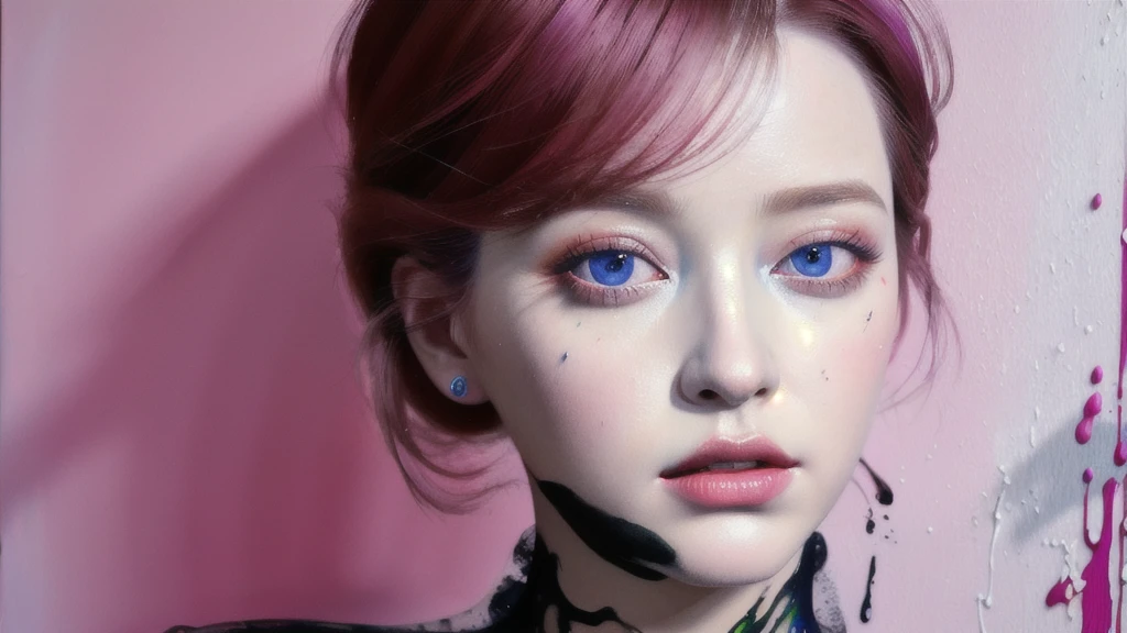 Android Beauty, Powerful paintings inspired by Francis Bacon, Ultra-realistic surrealism, Hyperrealism, fear, art, hyper real painting, Realistic illustration painting, カラフルなHyperrealism, Hyper-realistic digital art