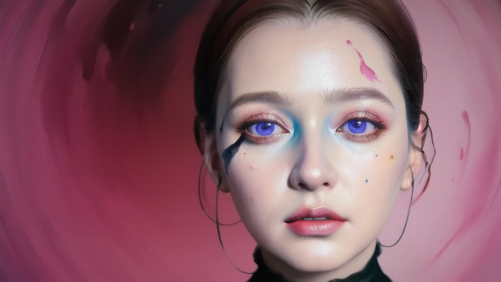 Android Beauty, Powerful paintings inspired by Francis Bacon, Ultra-realistic surrealism, Hyperrealism, fear, art, hyper real painting, Realistic illustration painting, カラフルなHyperrealism, Hyper-realistic digital art