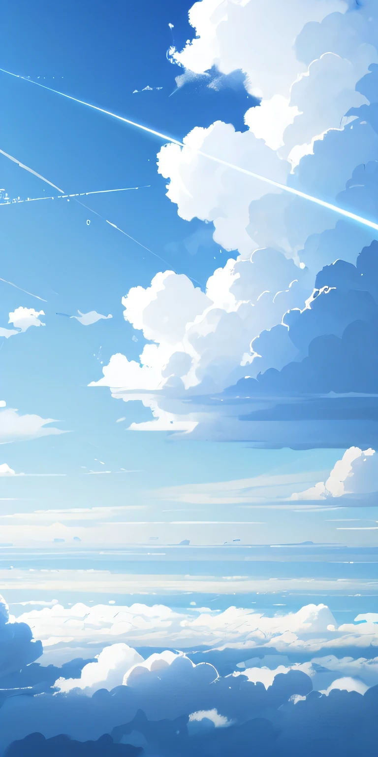 with blue sky and white clouds,with light glowing, Wallpapers,
