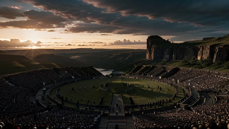 Colossal armies gather in a valley of desolation for the final battle between good and evil, in a titanic clash that will determine the future of humanity.