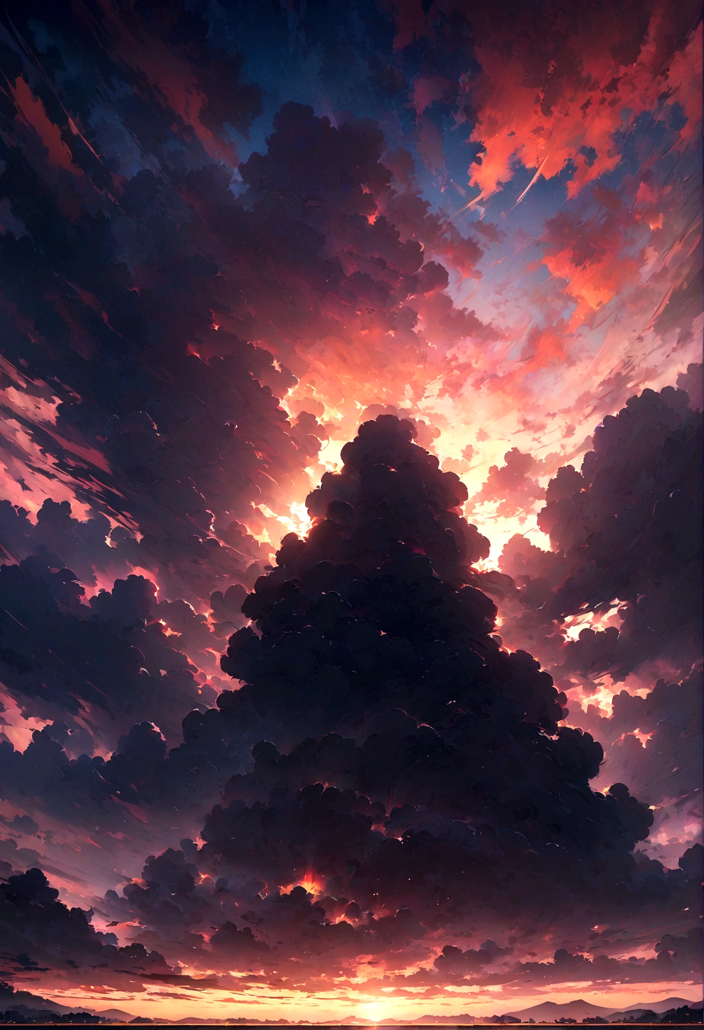 ((Masterpiece, top quality, high resolution)), ((highly detailed CG unified 8K wallpaper)), there is a plane that is flying in the sky at sunset, cloudy sunset, the sun up on the sky is strong, moody sunset in background, sky is orangish outside, sunset with cloudy skies, sky setting, sunset in the background, dusk sunset in background, it is sunset, sunset in background, sky in background, sky in the background, with dramatic sky