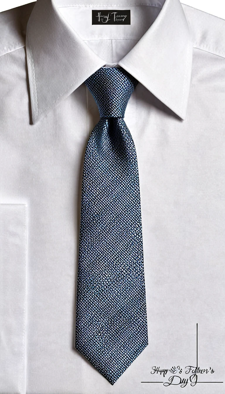 Classic Father's Day Tie: Design a card featuring a classic tie motif and the phrase "Happy Father's Day" in an elegant font.