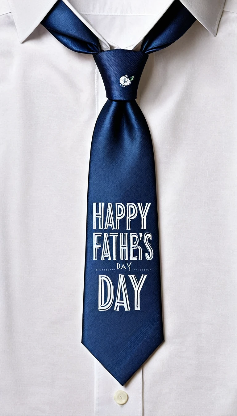 Classic Father's Day Tie: Design a card featuring a classic tie motif and the phrase "Happy Father's Day" in an elegant font.