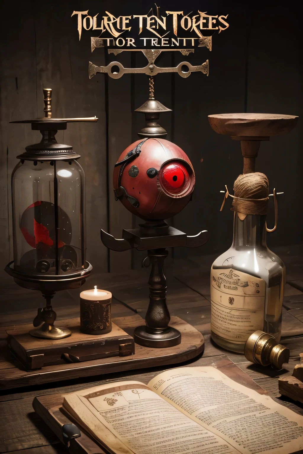 Torture Devices、old parchment、Blood、Destroy the eyeball