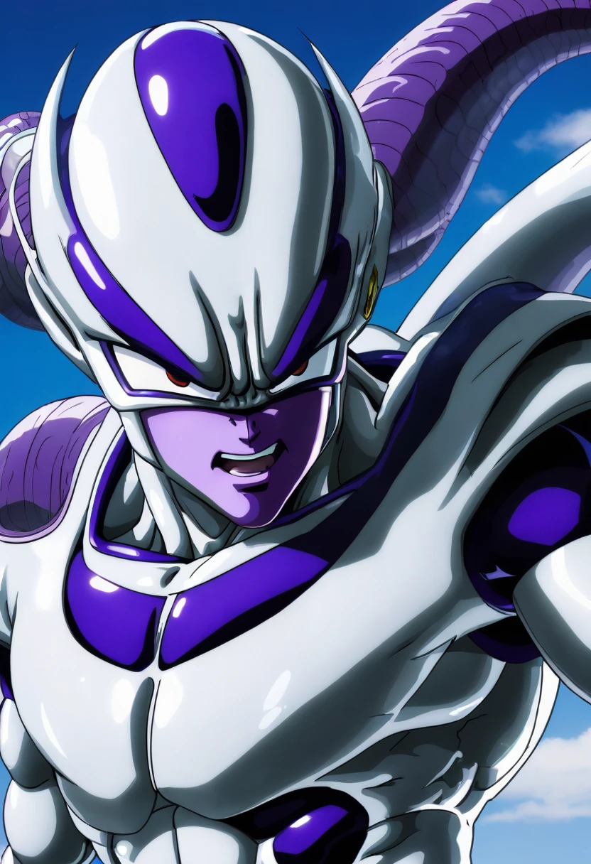 (((Extreme close-up Xenomorph Alien the eighth fusion passenger Frieza (((Dragon Ball Z))) front images color images Splash Akira Toriyama))),(((Surreal and cinematic images)))