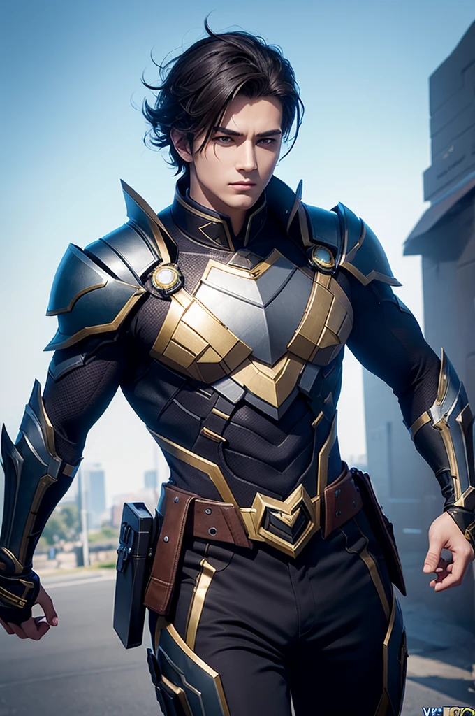 Create images of nolan from mobile legends vom uma arma