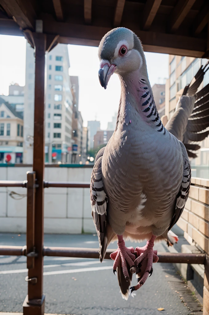 Make a cool picture of a pigeon