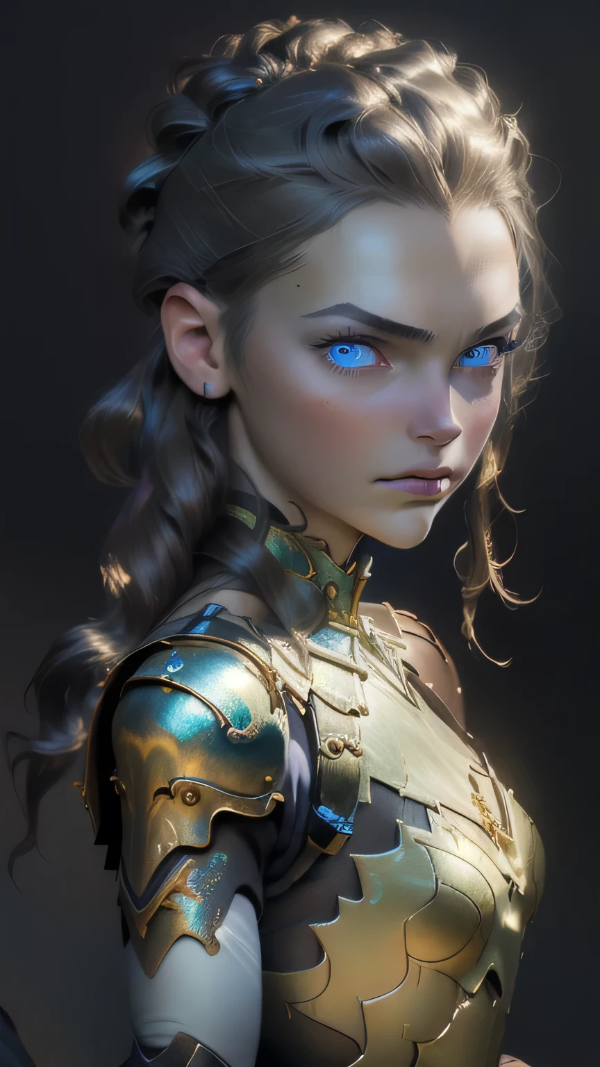 (RAW Photos, Realistic, photoRealistic), German Fairy, One girl\(change\) and (((metallic)) Iris Blue Dragon, German Girls, bread, glaring dark gRay background, dragon bread, slim, Sensia Style, Cinema Lighting, Accent lighting, Strong Rim Light, dramatic_Shadow, Ray_ trace, 8K, High resolution, (sexy, Leotard armor), masterpiece, 最high quality, high quality, High resolution、