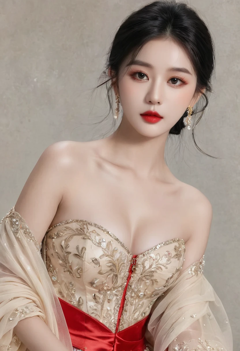 (masterpiece),(best quality:1.1),(Super detailed),Best Illustration,detailed,(naked:1.1),(Intense full body shot),Watercolor painting)floating,1 busty girl,（Large Breasts，nipple），Solitary,,Slim,(极其Exquisite beauty的脸),(big eyes，Exquisite beauty),(Messy black hair),（Exquisite makeup，Red lips），Holding a red long sword，Soft and lazy,bright，4K