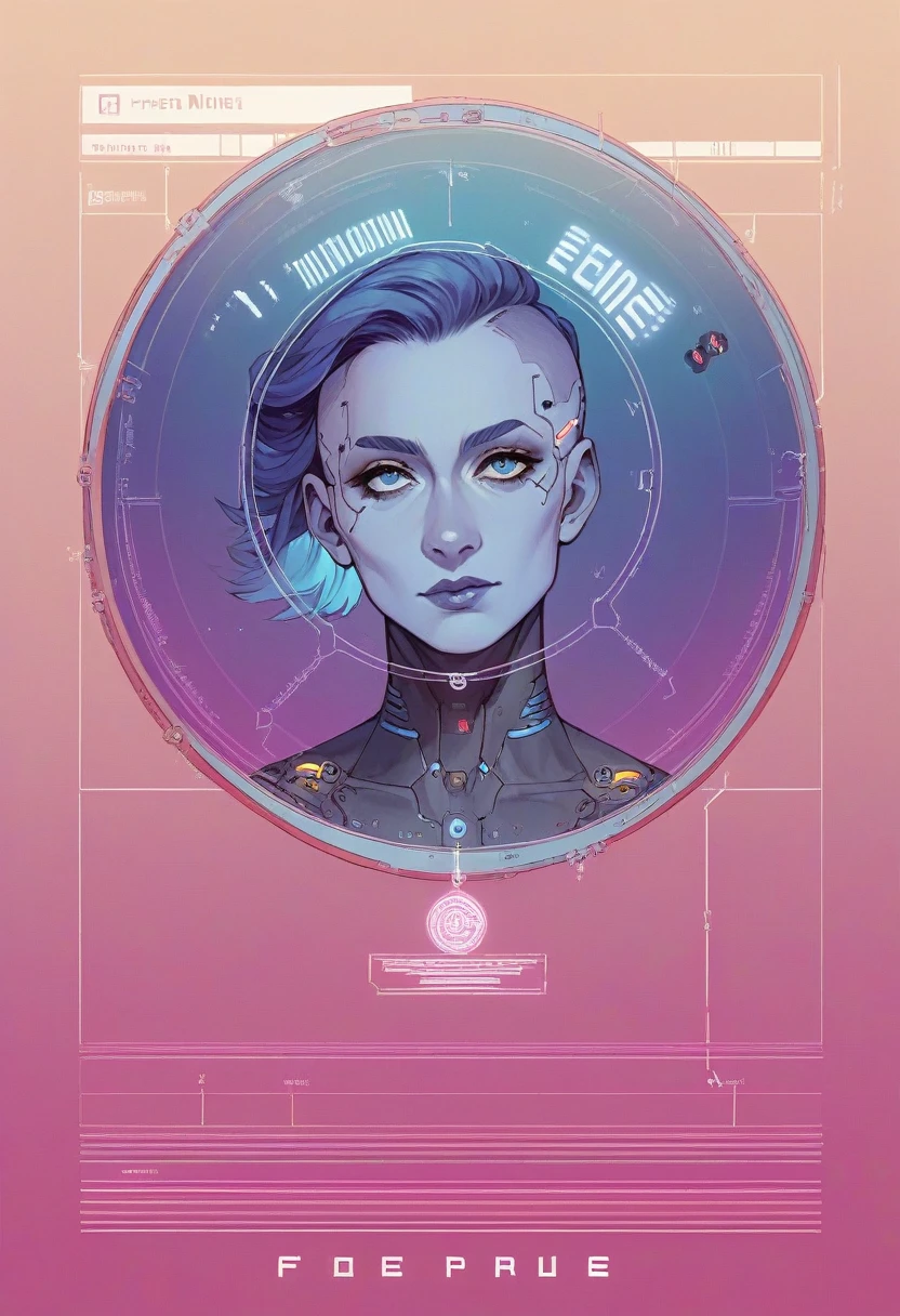Futuristic Facebook cover that merges technology and finance. Blue to purple gradient background with faint lines of code. center: 3D hologram of a world globe surrounded by floating cryptocurrency symbols, electronic devices and growth charts. Elegant cyberpunk style
