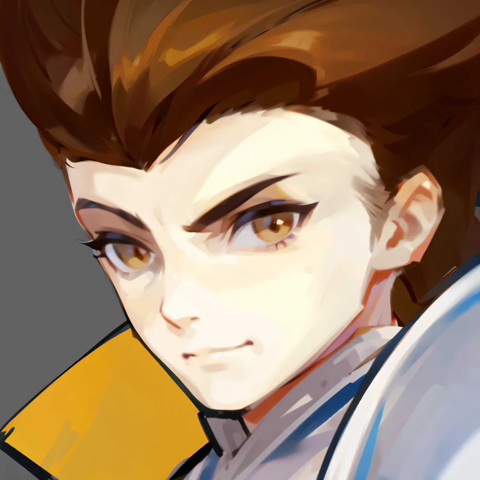 Flowing hair,A handsome ager
