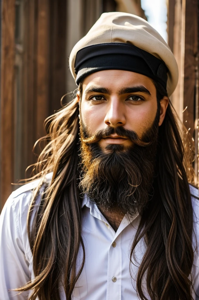 Generame a bearded girl