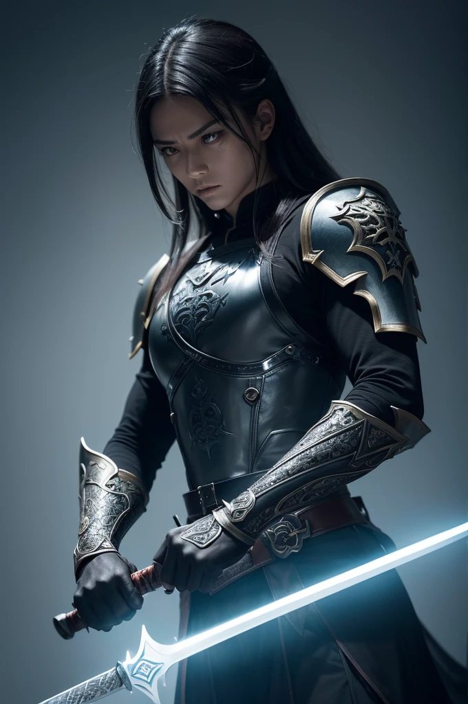 Blade: Long and made of a black metal with a subtle shine. Glowing runes along the blade emit a faint bluish glow, creating a mystical contrast.Grip: Adorned with ancient dragon scales that appear to move in the light. Inscriptions from ancient divine languages are engraved in gold, detailing the history and power of the sword.anime styling: The katana must have exaggerated proportions and refined details, typical anime style. Lighting can be dramatic, with reflections in the runes and scales of the hilt, highlighting the intricate details.
I specifically want a Japanese long katana.