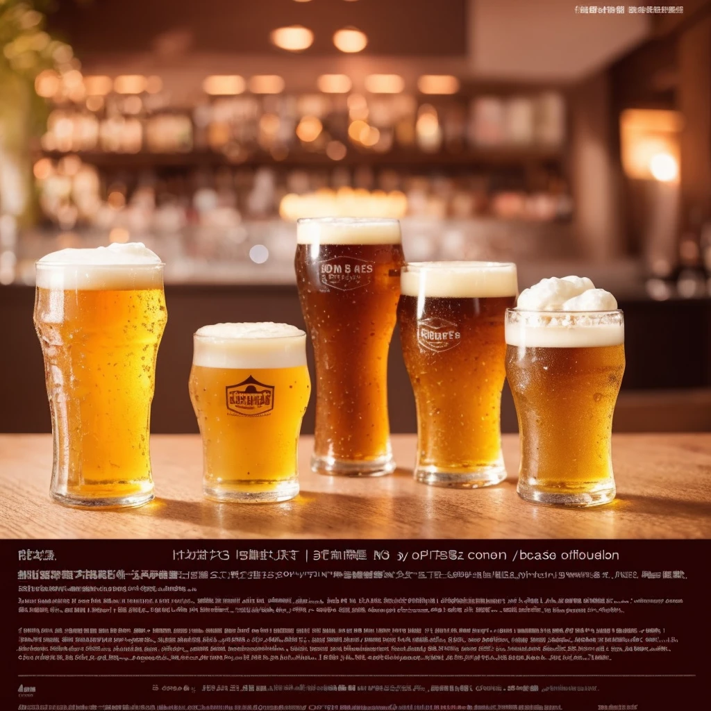 Beer promotion flyer, free 2 glasses of beer