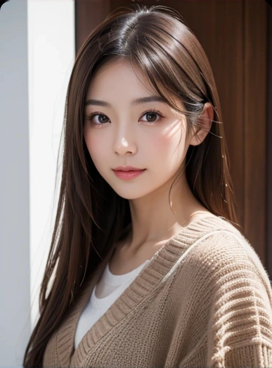 Airi in a cafe in casual clothes