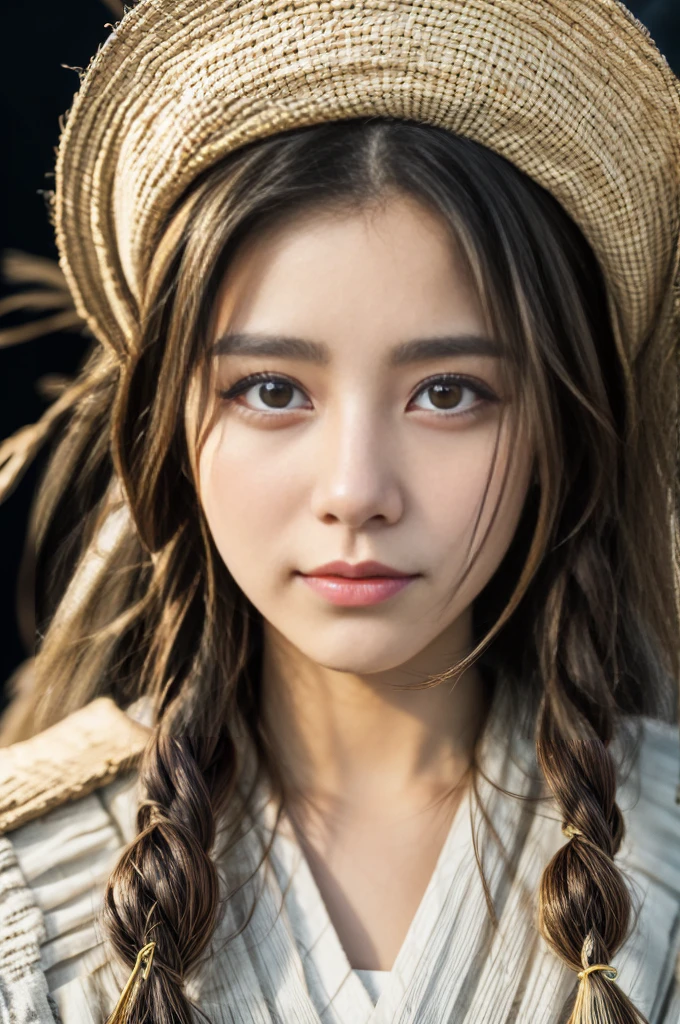 One girl,20-year-old,Upper Body,Traditional clothing,Look straight into the eyes,Traditional Dancer