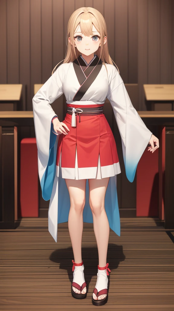 HD quality　Japanese style cute girl　Full Body Shot　Looking this way