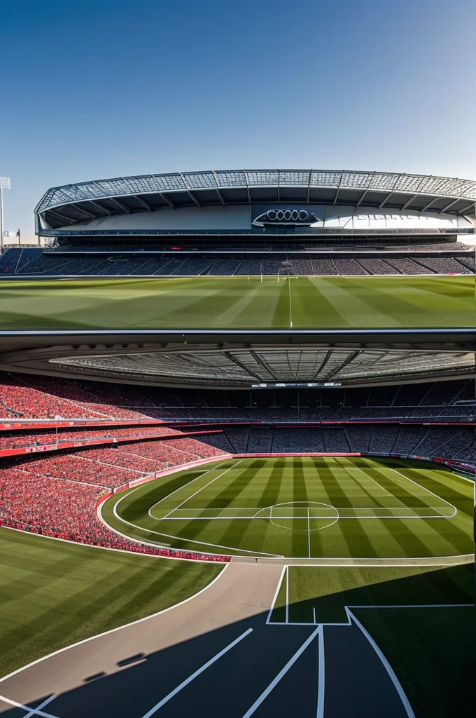 A soccer stadium from the Audi company
