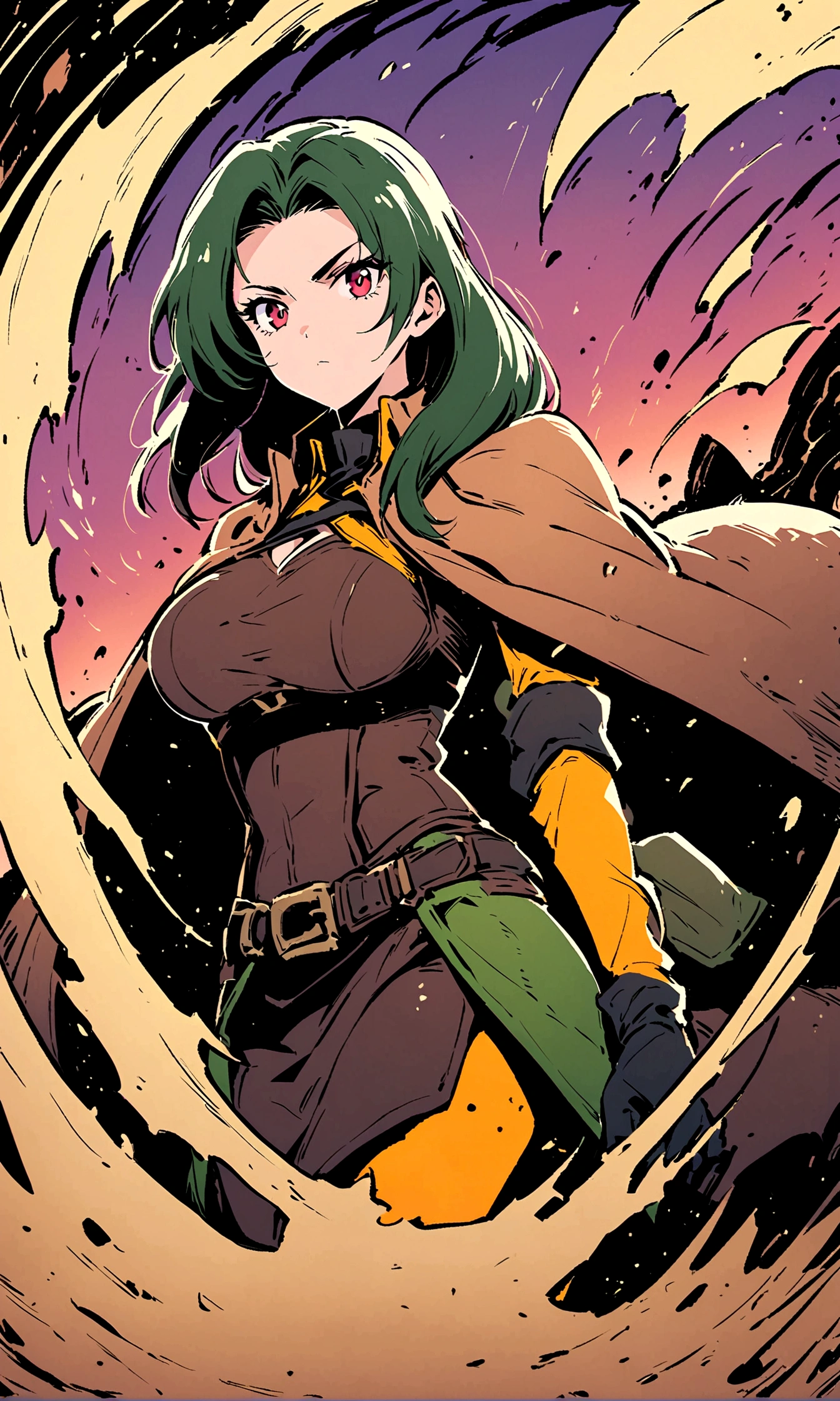 woman,Rogue,desert,Sand,cloak,Illustration style