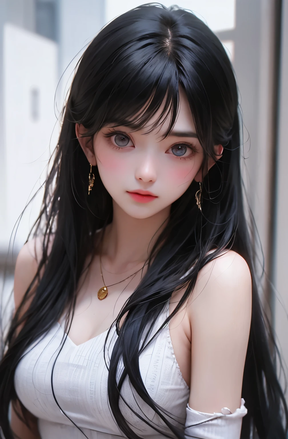 The most beautiful girl 、Black Hair、bangs