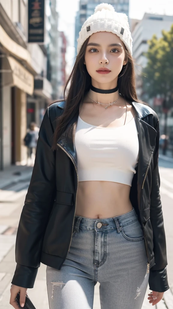 ((masterpiece)) ((best quality)) ((ultra-detailed)) ((navel)) (depth of field)) perfect body, shiny skin, SceneEmo, long black hair, 1girl, short hair, punk rock black shirt, off shoulder, eyeliner, red eyes, detailed eyes, black lipstick, earrings, piercings, black pants, loose fitting clothes, chains on pants, hot goth coming home from a long day of hating the world 