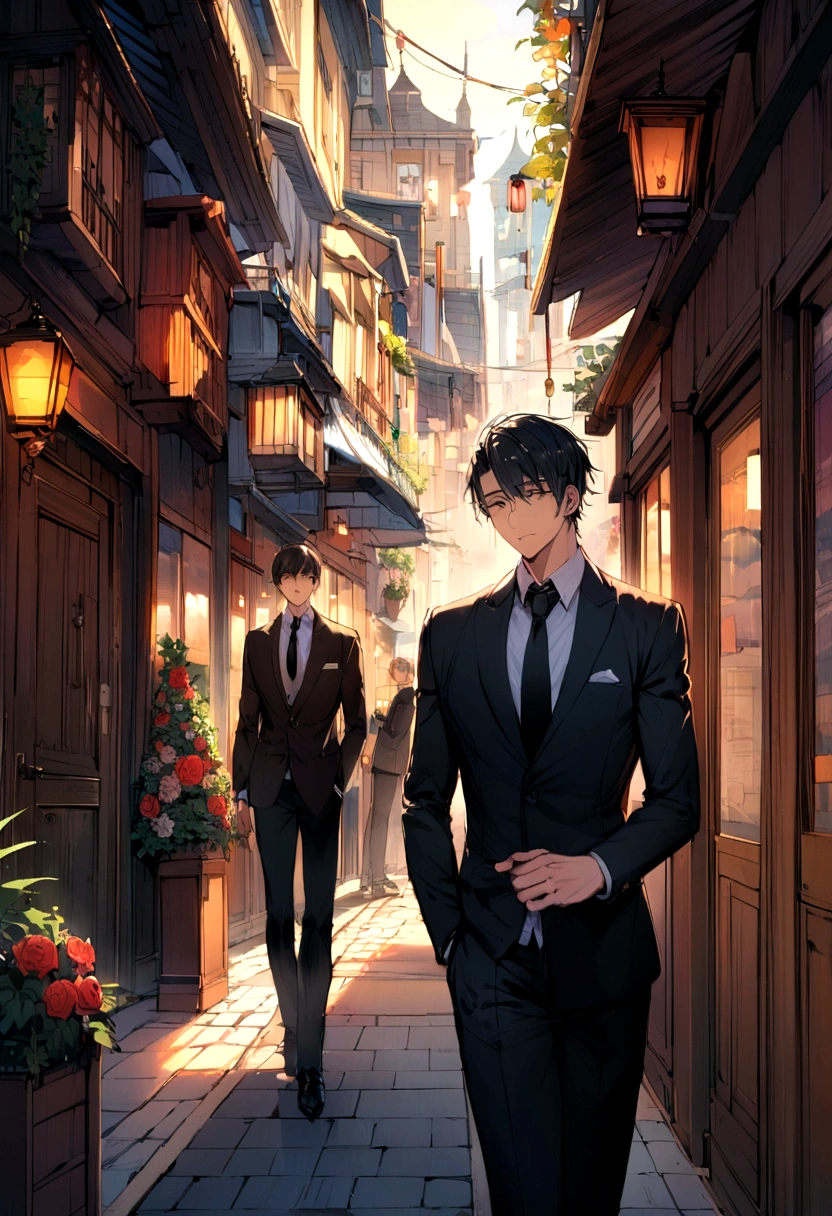 A man, repeatedly, arrives for a date, while his friend was already waiting for him